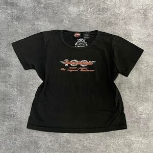 Harley davidson embroidered top